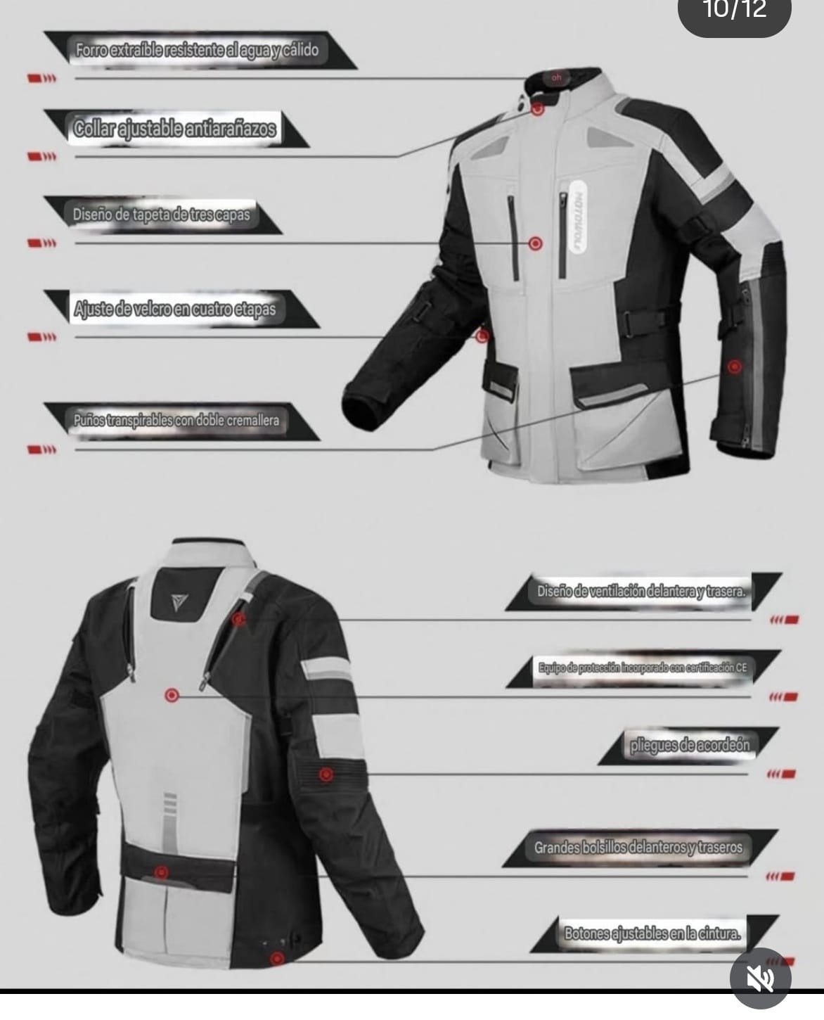 Campera Adventure 4 estaciones motowolf MDL0524 - Image 9