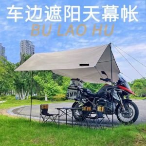 Toldo moto viajero protector para camping