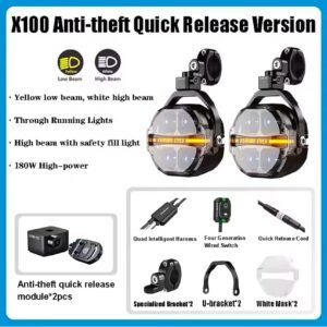 Faro auxiliar x-100 180w marca Futere eyes