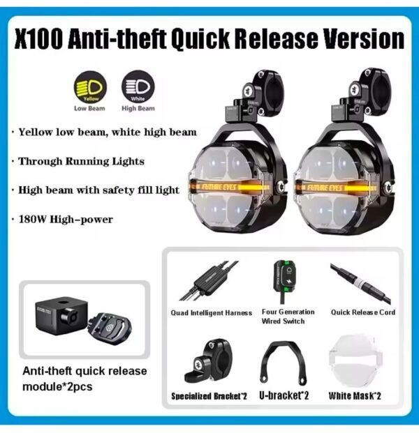 Faro auxiliar x-100 180w marca Futere eyes