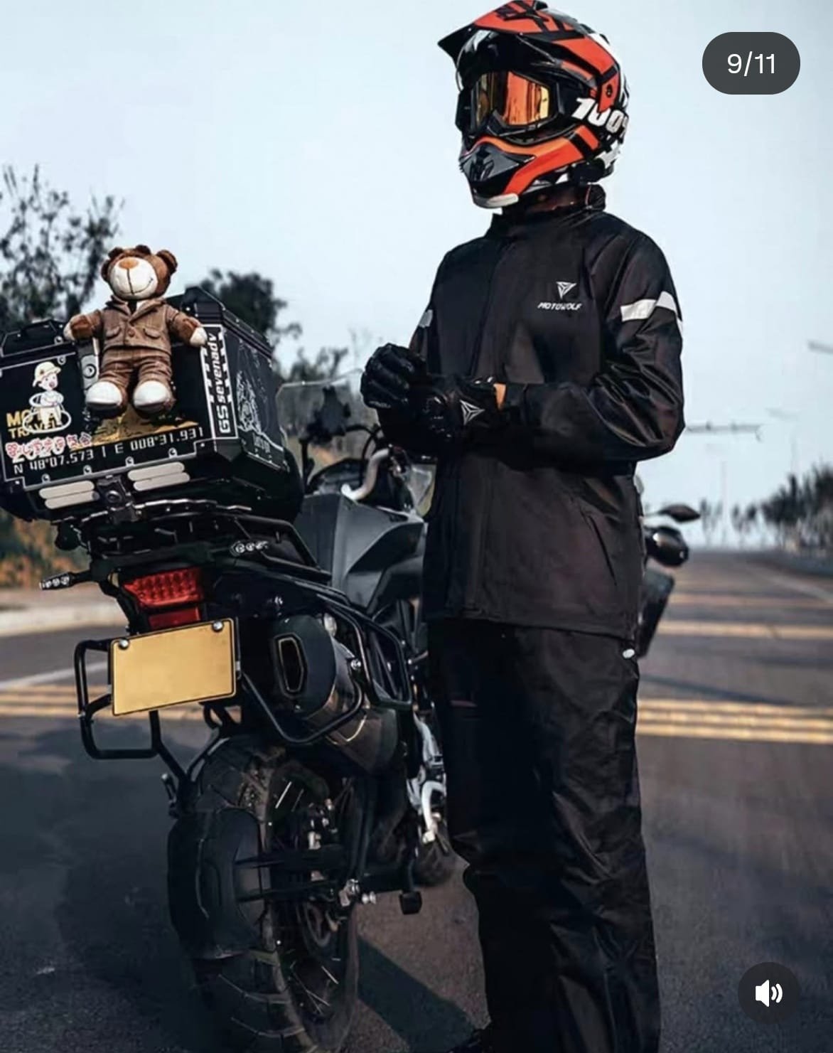 Traje equipo de lluvia conjunto Motowolf - Image 4