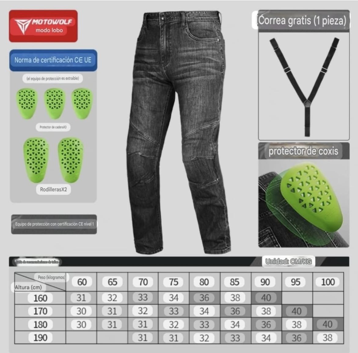 pantalon jean motowolf - Image 8