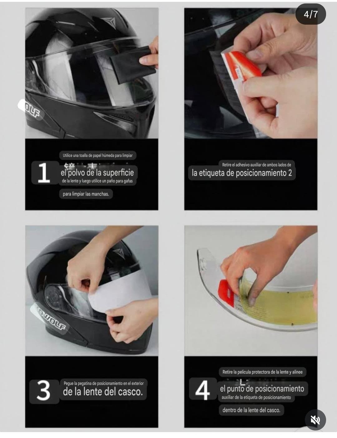 Film pinlock Anti empañante para casco universal - Image 4