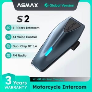 ASMAX Blue S2 Intercomunicador para motocicleta