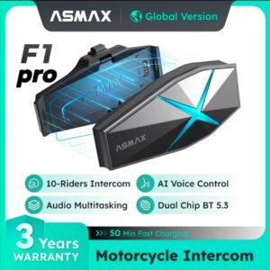ASMAX F1 PRO Intercomunicador Bluetooth para motocicleta