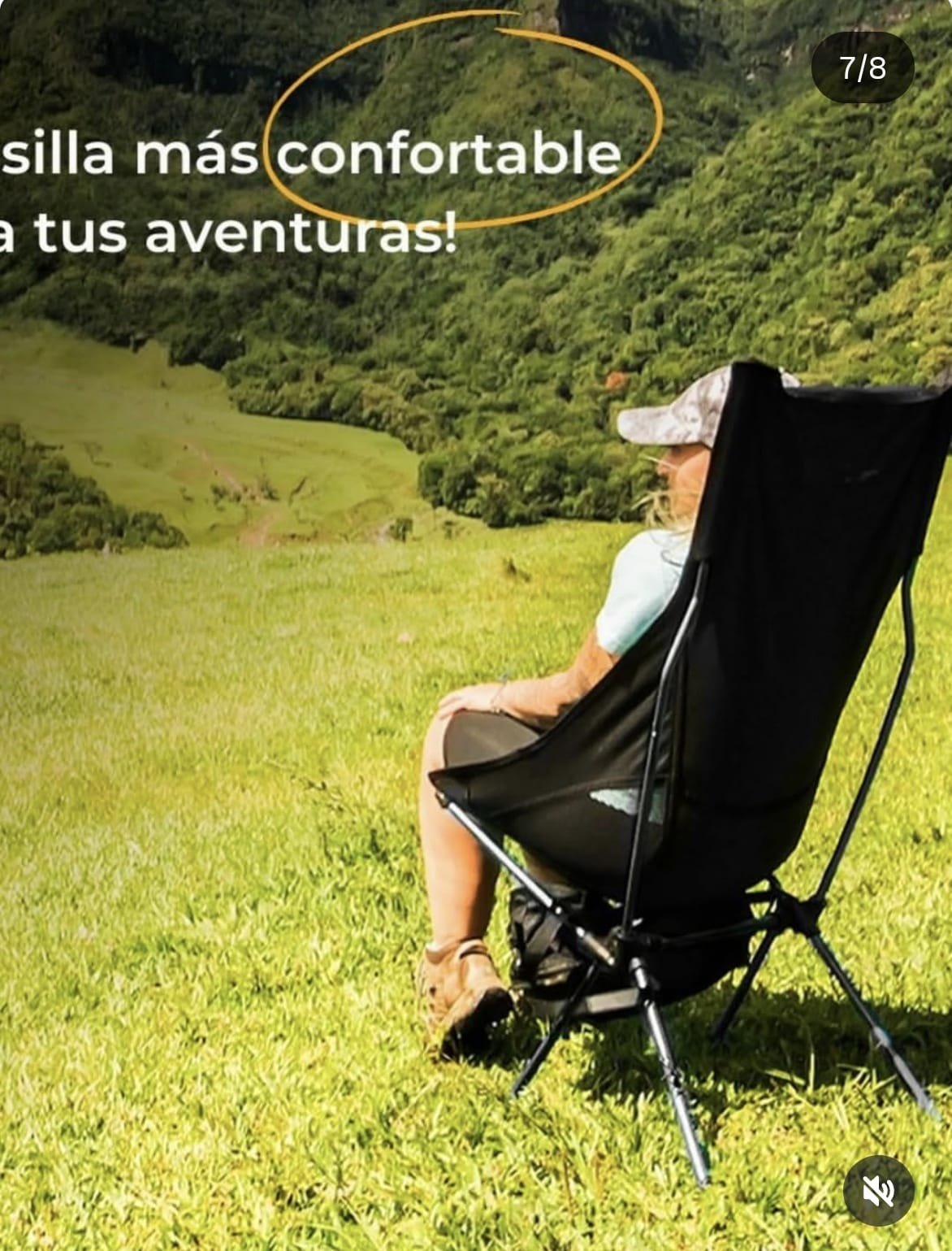 silla compacta plegable camping portatil playa viaje moto alto 1metro maximo soportado130kg - Image 2