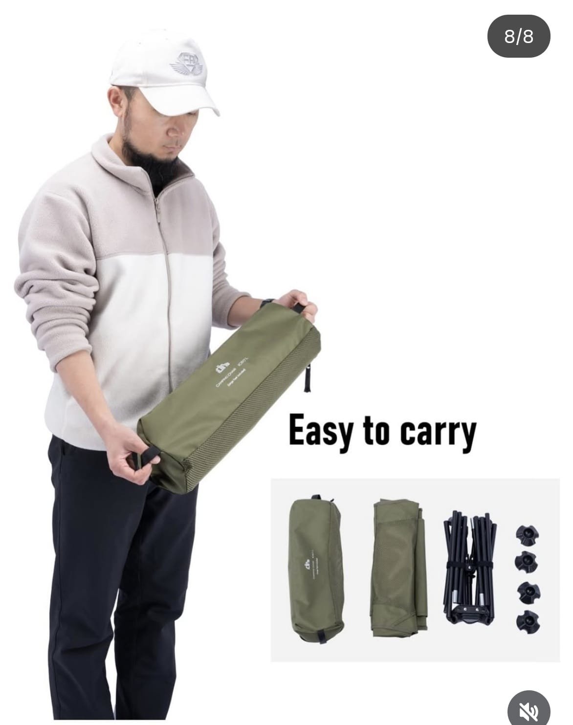 silla compacta plegable camping portatil playa viaje moto alto 1metro maximo soportado130kg - Image 8