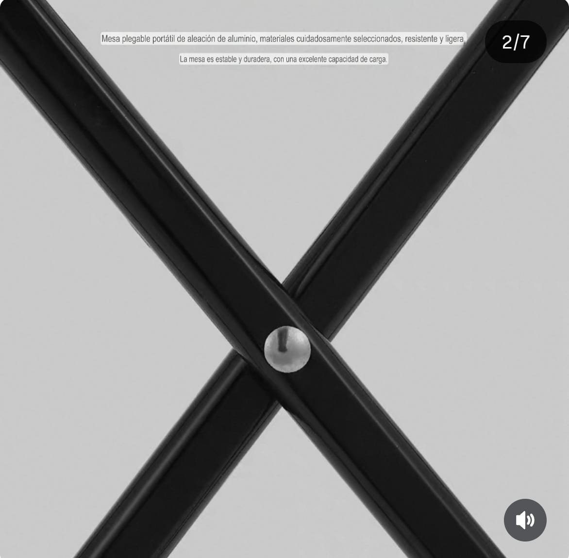 mini mesa portatil ratona plegable aluminio c/bolsa camping viaje con moto plegado en su bolso 40X10 cm - Image 3