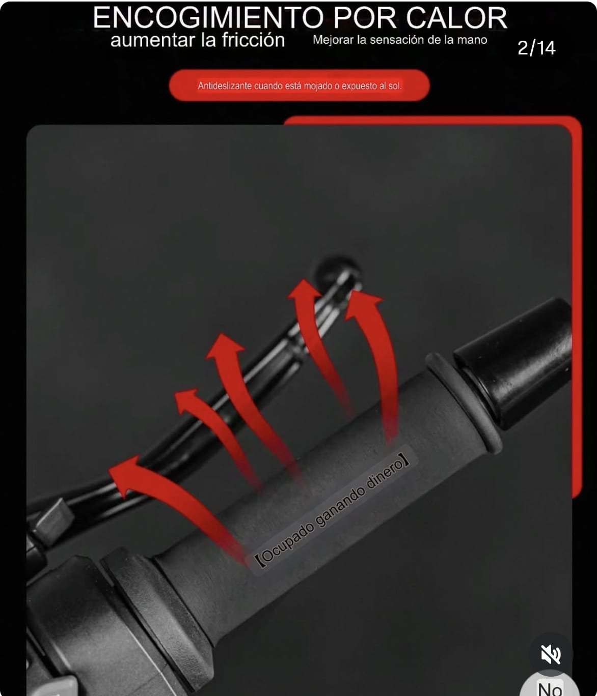 Funda cubre-puños grip termocontraible universal - Image 2