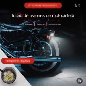 Luz led de posición y de frenos intermitentes Luz de advertencia tipo avio universales para motos .