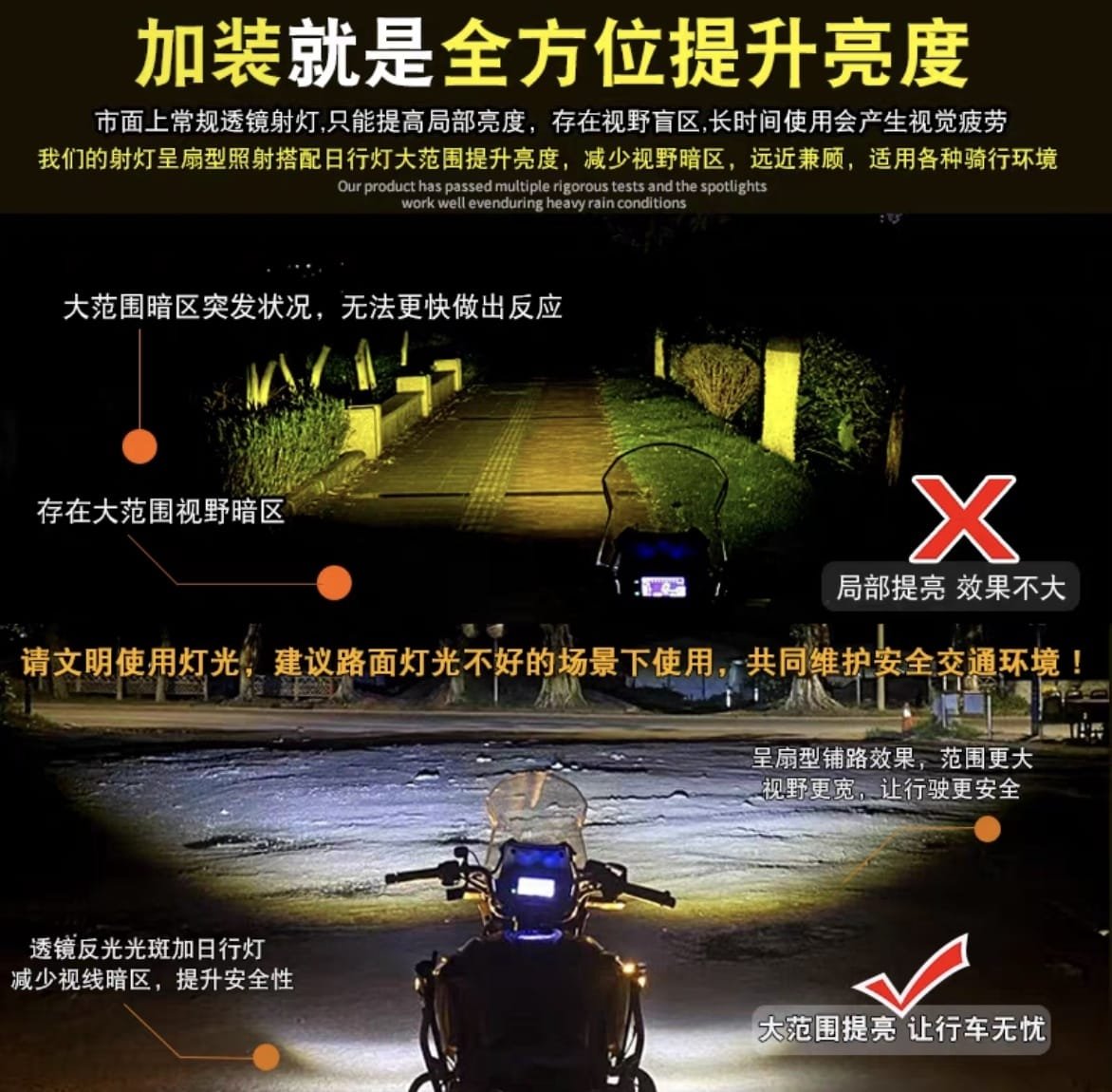 faro auxilia SYC-120 120w cada faro marca 365motos - Image 2